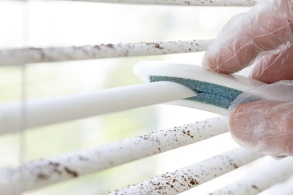 Quick and easy trick to clean window blinds.